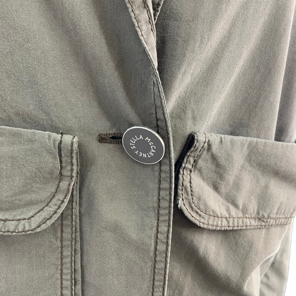 Stella McCartney Green Khaki Cotton Jacket D4 - Picture 6 of 11
